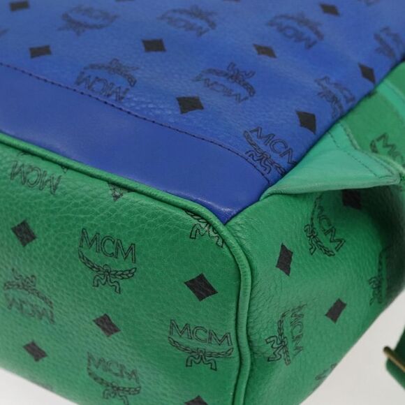 MCM Vintage Vicetos Backpack Pvc Leather Multicolour Pvc Backpack Bag - Picture 11 of 16